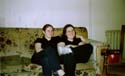 Carol and Melissa on couch